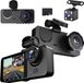Merkloos / Sans marque Dashcam voor auto voor en achter – Dual dashcam – Voor- en achtercamera – Autocamera – Full HD dashcam – Dashcam met nachtzicht – Dashcam met bewegingssensor – Groothoeklens – Parkeermodus – Loop recording – Dashcam met SD-kaart
