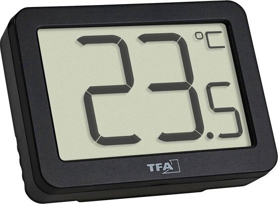 TFA Digitales Thermometer Thermometer Zwart