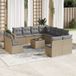 Maison Exclusive - Ensemble de jardin, 12 pièces, avec coussins, beige, en polyrotin