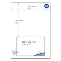 Rillstab pakbonlabel / retourlabel A4 150 x 100 mm PostNL (100 vel)