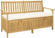 vidaXL Bank acacia clair et blanc