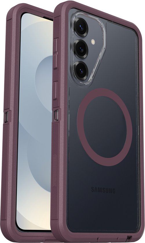 OtterBox Defender Pro XT Hoesje Geschikt voor Samsung Galaxy S26 Plus - Back Cover Compatibel met MagSafe & Qi2 - Beschermhoes Paars Transparant
