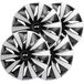 Simoni Racing LAZ/15SB 4-delige set wieldoppen Lazio 15 inch wieldoppen auto zwart en zilver