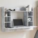 Maison Exclusive bureau mural aspect béton, gris, 105x48x75 cm