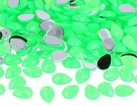Decoratieve edelstenen van acryl, druppelgroen, 10 x 14 mm, ca. 1000 stuks.