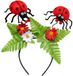 Finidi Lieveheersbeestje haarband tiara Rood/Groen Textiel Meisjes