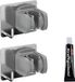 Support de pommeau de douche sans perçage - facile à installer - 1 pièce - blanc - plastique