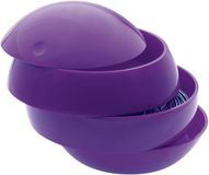 Spirella Beauty Organizer Box – Ronde Cosmetica Organizer met 3 Draaibare Vakken – Badkamer Opbergdoos voor Kleine Accessoires – Paars