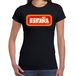 Bellatio Decorations Verkleed T-shirt voor dames - Spanje - zwart - supporter - themafeest XL