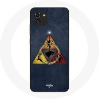 Maniacase Etui voor Samsung Galaxy A03 Game of Thrones seizoen 8 De IJzeren Troon Driehoek Logo Baratheon Lannister Stark en Targaryen