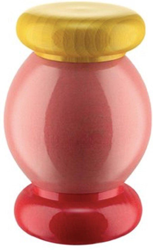 Alessi Twergi Kruidenmolen - Roze/Rood/Geel - Beukenhout - 11 cm