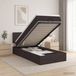 Maison Exclusive Lit Ottoman exclusif, avec matelas, couleur marron foncé, dimensions 90 x 200 cm, revêtement en tissu