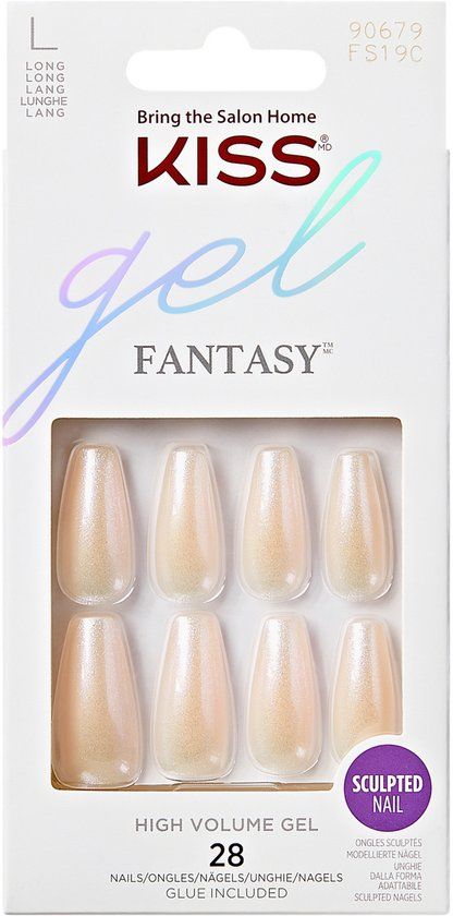 KISS Gel Fantasy - Kunstnagels - Glitters, Maat L, 28 stuk(s)