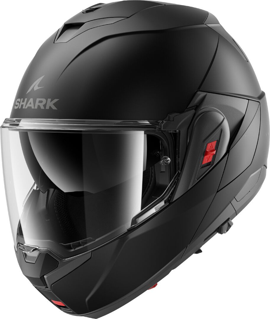 SHARK Oxo Blank Mat Zwart Mat KMA Systeemhelm - Maat XS