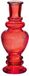 Venice Kaarsen kandelaar - gekleurd glas - ribbel koraal rood - D5,7 x H15 cm