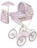 Poppenwagen DeCuevas Opvouwbare Poppenwagen Met Parasol En Handtas Tot 48 Cm Roze Kinderen