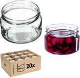 KADAX Potten 250 ml Glas Transparant Rond Draaideksel Luchtdicht Vaatwasser Veilig 8.20 cm 0.25 l 20 stuks