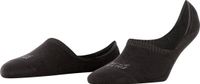 FALKE Step High Cut onzichtbaar effen katoen footies dames zwart - maat 37-38