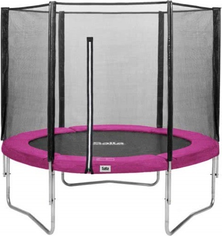 Salta Combo trampoline rond met veiligheidsnet - 251 cm - roze