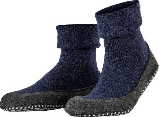 FALKE Cosyshoe Huissokken Heren Blauw - Maat 39-40