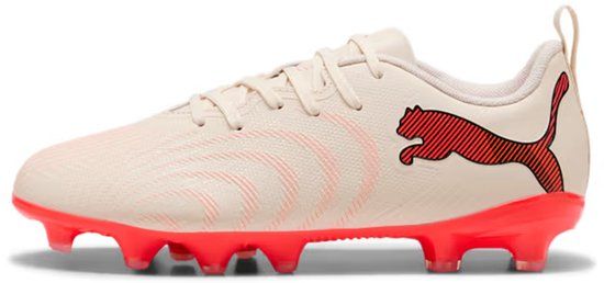 PUMA FUTURE 9 PLAY FG/AG Jr Unisex Sportschoenen - Sugared Almond-PUMA White-Ultra Red-PUMA Black