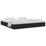 vidaXL Cadre de lit coffre Noir 200 x 200 cm Tissu