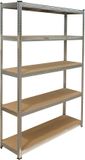 Merkloos Relaxdays Stellingkast - 200x120x40 cm - 875 kg - metaal - zilver