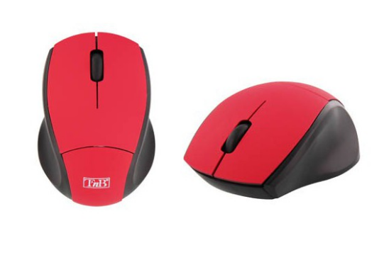 T'nB Optical Red Wireless Mouse - 1000 DPI - Black/Red