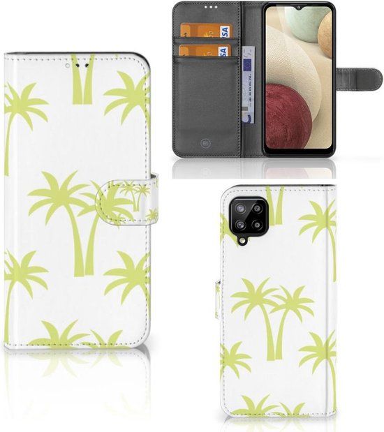 B2Ctelecom Magnet Case Samsung Galaxy A12 - Book Case - Palmtrees - B2Ctelecom