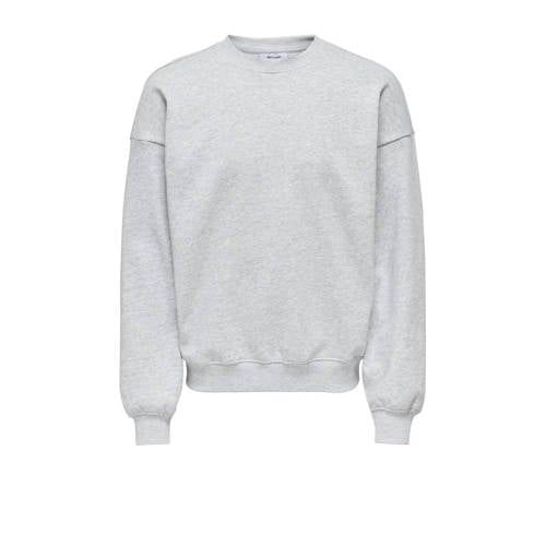 ONLY & SONS sweater lichtgrijs