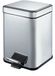 King Home P1580018 Quadra afvalemmer van staal met pedaal, 6 l