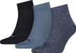 Puma - Unisex Quarter Plain Enkelsokken - 3 Pack - Maat 43-46 - Denim