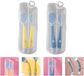 NCD E-Commerce Handel GmbH set de 2 pièces de couverts pour bébé twist fourchette et cuillère vaisselle enfant set d'alimentation en silicone multicolore