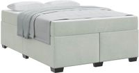 vidaXL Bedframe met matras Lichtgrijs 140 x 200 cm Stof