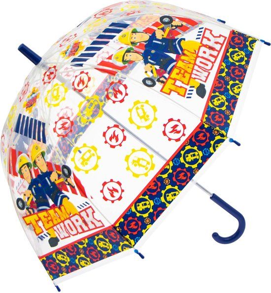 4KidsOnly Undercover Paraplu Team Work - Brandweerman Sam - Kinderparaplu
