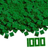 Simba 104114552 Blox, 1000 groene bouwstenen voor kinderen vanaf 3 jaar, 4 stenen, in doos, hoge kwaliteit, volledig compatibel met vele andere fabrikanten