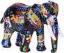 Merkloos / Sans marque Spaarpot - olifant - luxe kwaliteit - blauw - keramiek - 22 x 15 x 16 cm