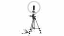 Cullmann Alpha 1000 Vlogging Kit - Smartphone Tripod with LED Ring Light - Black/Silver