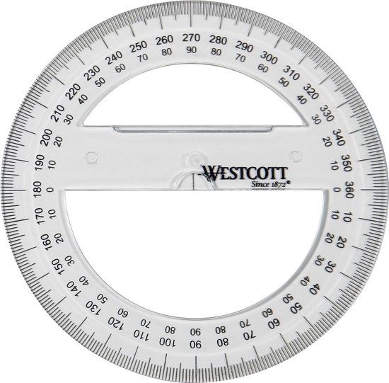 Westcott Kompasroos - 10cm - Kunststof - Koershoekmeter