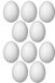 Rayer Hobby piepschuim ei - 10x - 10 cm - wit - decoratie Pasen - tempex paaseieren