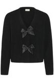 KAFFE KAmay Cardigan tricoté en polyester pour femme Noir