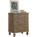 Commode Vintage 4 Tiroirs En Bois Massif, Style Mi-siècle, Poignées Sculptées, Pieds Fuselés, Robuste Pour Chambre, Finition Élégante – Couleur : Brun Clair