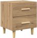 vidaXL Bedkast Artisan Eiken 40 x 35 x 47.5cm Bewerkt Hout
