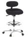 hjh OFFICE Stahulp WORK MF Stoffen Werkkruk - Zwart/Chroom