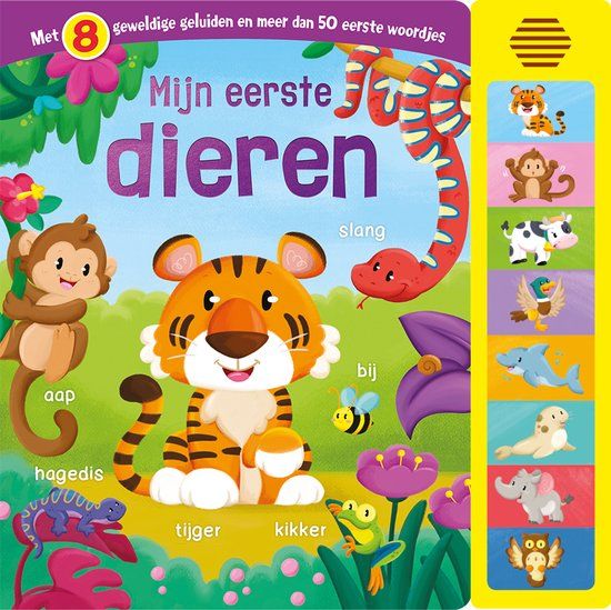 Geluidenboek Rebo Productions 8 geluiden - Geluidenboek Mijn eerste dieren