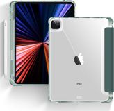 Mobiq Tri-Fold Frosted Back Case for iPad Pro 11 (2022/2021/2020) - Dark Green/Transparent