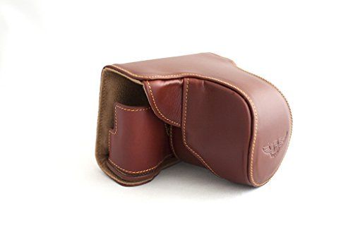 TP Handgemaakte Echt Lederen Full Camera Case Hoes voor Olympus EPM2 E-PM2 (Voor 14-42mm Lens) Bruine Kleur