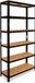 Shelfplaza BLACK metalen stellingkast - 200x80x30 cm - zwart - 6 planken