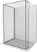 Mexen Kioto paroi de douche Walk-in 100 x 90 x 40 cm, cadre noir, nickel brossé