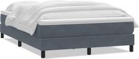 vidaXL Boxspringbed met matras, fluweel, donkergrijs, 160x210 cm